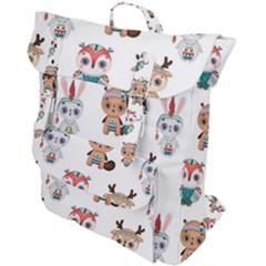 Cute Cartoon Boho Animals Seamless Pattern Buckle Up Backpack by BangZart