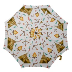Cute Cartoon Native American Seamless Pattern Hook Handle Umbrellas (medium)
