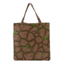 Cartoon brown stone grass seamless background texture pattern Grocery Tote Bag View2