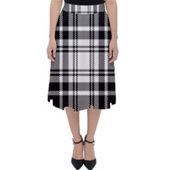 Pixel Background Design Modern Seamless Pattern Plaid Square Texture Fabric Tartan Scottish Textile Classic Midi Skirt