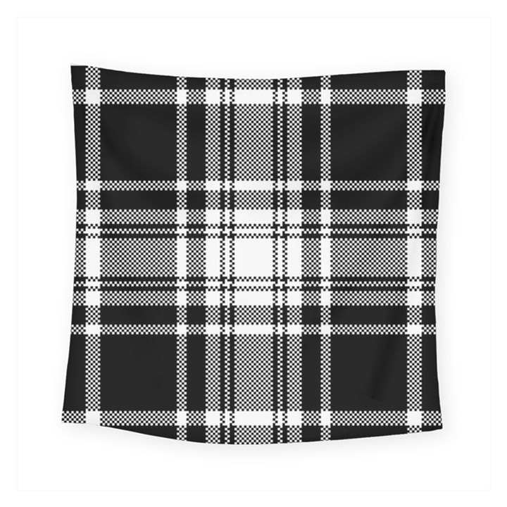 Pixel background design modern seamless pattern plaid square texture fabric tartan scottish textile Square Tapestry (Small)