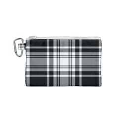 Pixel Background Design Modern Seamless Pattern Plaid Square Texture Fabric Tartan Scottish Textile Canvas Cosmetic Bag (small)