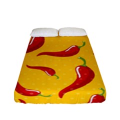 Chili Vegetable Pattern Background Fitted Sheet (full/ Double Size) by BangZart