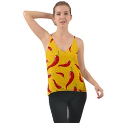 Chili Vegetable Pattern Background Chiffon Cami