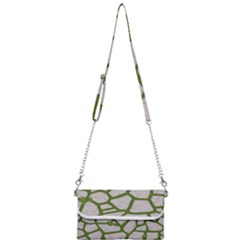 Cartoon Gray Stone Seamless Background Texture Pattern Green Mini Crossbody Handbag by BangZart