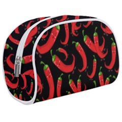 Seamless Vector Pattern Hot Red Chili Papper Black Background Makeup Case (medium) by BangZart
