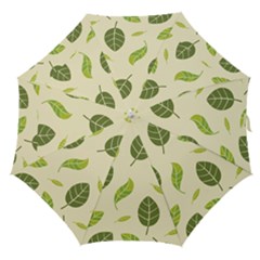 Leaf Spring Seamless Pattern Fresh Green Color Nature Straight Umbrellas by BangZart