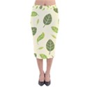 Leaf spring seamless pattern fresh green color nature Velvet Midi Pencil Skirt View1