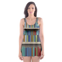 Bookshelf Skater Dress Swimsuit