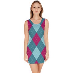 Argyle Pattern Seamless Fabric Texture Background Classic Argill Ornament Bodycon Dress