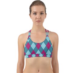 Argyle Pattern Seamless Fabric Texture Background Classic Argill Ornament Back Web Sports Bra