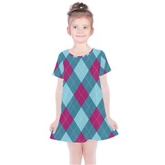 Argyle Pattern Seamless Fabric Texture Background Classic Argill Ornament Kids  Simple Cotton Dress