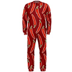 Chili Pattern Red Onepiece Jumpsuit (men) 