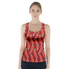 Chili Pattern Red Racer Back Sports Top