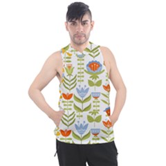 Seamless Pattern With Various Flowers Leaves Folk Motif Men s Sleeveless Hoodie by BangZart