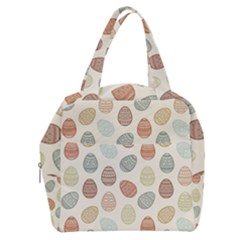 Seamless Pattern Colorful Easter Egg Flat Icons Painted Traditional Style Boxy Hand Bag by BangZart