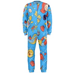 Hand Drawn Seamless Pattern Summer Time Onepiece Jumpsuit (men)  by BangZart