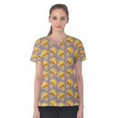 Yellow Mushroom Pattern Women s Cotton Tee