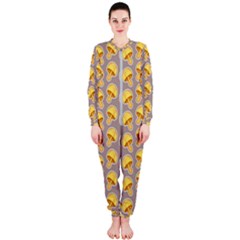 Yellow Mushroom Pattern Onepiece Jumpsuit (ladies) 