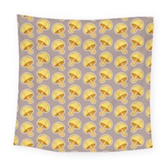 Yellow Mushroom Pattern Square Tapestry (large)