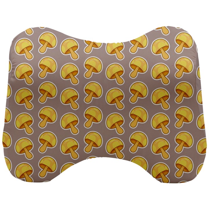 Yellow mushroom pattern Head Support Cushion