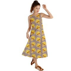 Yellow Mushroom Pattern Summer Maxi Dress by BangZart