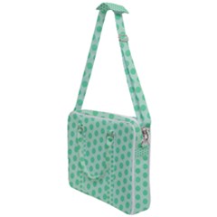 Polka Dots Mint Green, Pastel Colors, Retro, Vintage Pattern Cross Body Office Bag