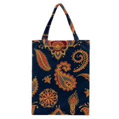 Bright Seamless Pattern With Paisley Mehndi Elements Hand Drawn Wallpaper With Floral Traditional  Classic Tote Bag