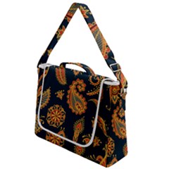 Bright Seamless Pattern With Paisley Mehndi Elements Hand Drawn Wallpaper With Floral Traditional  Box Up Messenger Bag