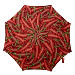 Seamless Chili Pepper Pattern Hook Handle Umbrellas (small) by BangZart