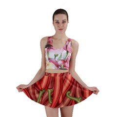 Seamless Chili Pepper Pattern Mini Skirt