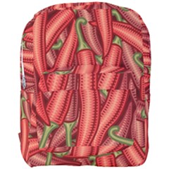 Seamless Chili Pepper Pattern Full Print Backpack by BangZart