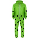 Bubbles at Strings Lemon Green and black, geometrical pattern Hooded Jumpsuit (Men)  View1