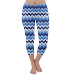 Zigzag Pattern Seamless Zig Zag Background Color Capri Winter Leggings 