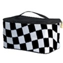 Weaving racing flag, black and white chess pattern Cosmetic Storage View3