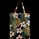 Seamless pattern with tropical flowers leaves exotic background Zipper Classic Tote Bag View2