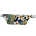 Seamless pattern with tropical flowers leaves exotic background Active Waist Bag View2