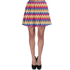 Zigzag Pattern Seamless Zig Zag Background Color Skater Skirt