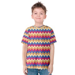 Zigzag Pattern Seamless Zig Zag Background Color Kids  Cotton Tee