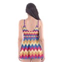 Zigzag pattern seamless zig zag background color Skater Dress Swimsuit View2