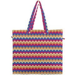 Zigzag Pattern Seamless Zig Zag Background Color Canvas Travel Bag by BangZart