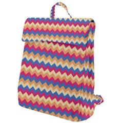 Zigzag Pattern Seamless Zig Zag Background Color Flap Top Backpack by BangZart