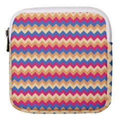 Zigzag Pattern Seamless Zig Zag Background Color Mini Square Pouch by BangZart
