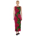 Seamless pattern with colorful bush roses Fitted Maxi Dress View2