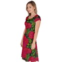 Seamless pattern with colorful bush roses Classic Short Sleeve Dress View2