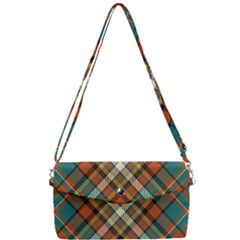 Tartan Scotland Seamless Plaid Pattern Vector Retro Background Fabric Vintage Check Color Square Removable Strap Clutch Bag