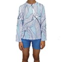 Tropical Flower Seamless Pattern Kids  Long Sleeve Swimwear View1