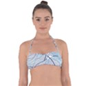 Tropical Flower Seamless Pattern Halter Bandeau Bikini Top View1