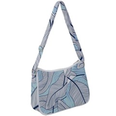 Tropical Flower Seamless Pattern Zip Up Shoulder Bag