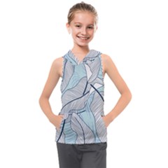 Tropical Flower Seamless Pattern Kids  Sleeveless Hoodie by BangZart